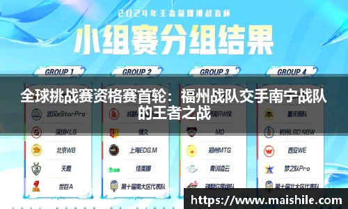 全球挑战赛资格赛首轮：福州战队交手南宁战队的王者之战